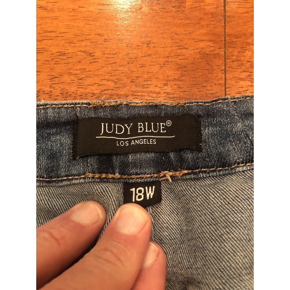 Judy Blue Distressed Skinny Jeans Womens 18Wx26 Stretch Dark Wash JB8864 Slim - Picture 6 of 12